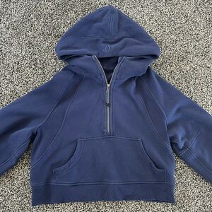 Scuba Oversized Half-Zip Hoodie 
Navy Blue
XS/S